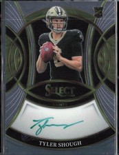 2025 Panini Select Signatures Tyler Shough #RSI-TSH (AU, RC) Green Ink SP POP 2