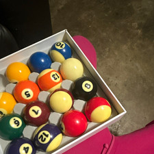 Dynaspheres Dynaspheres Complete Numbered Billiard Pool Ball Set in Box