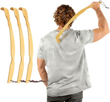 3 PCS Back Scratcher,17" Strong Sturdy Self-Massager Bamboo Wooden Back Scratch