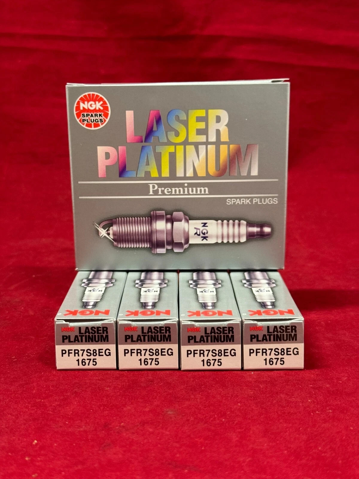 SET OF 4 NGK Laser Platinum 1675 Spark Plugs PFR7S8EG Volkswagen - Audi