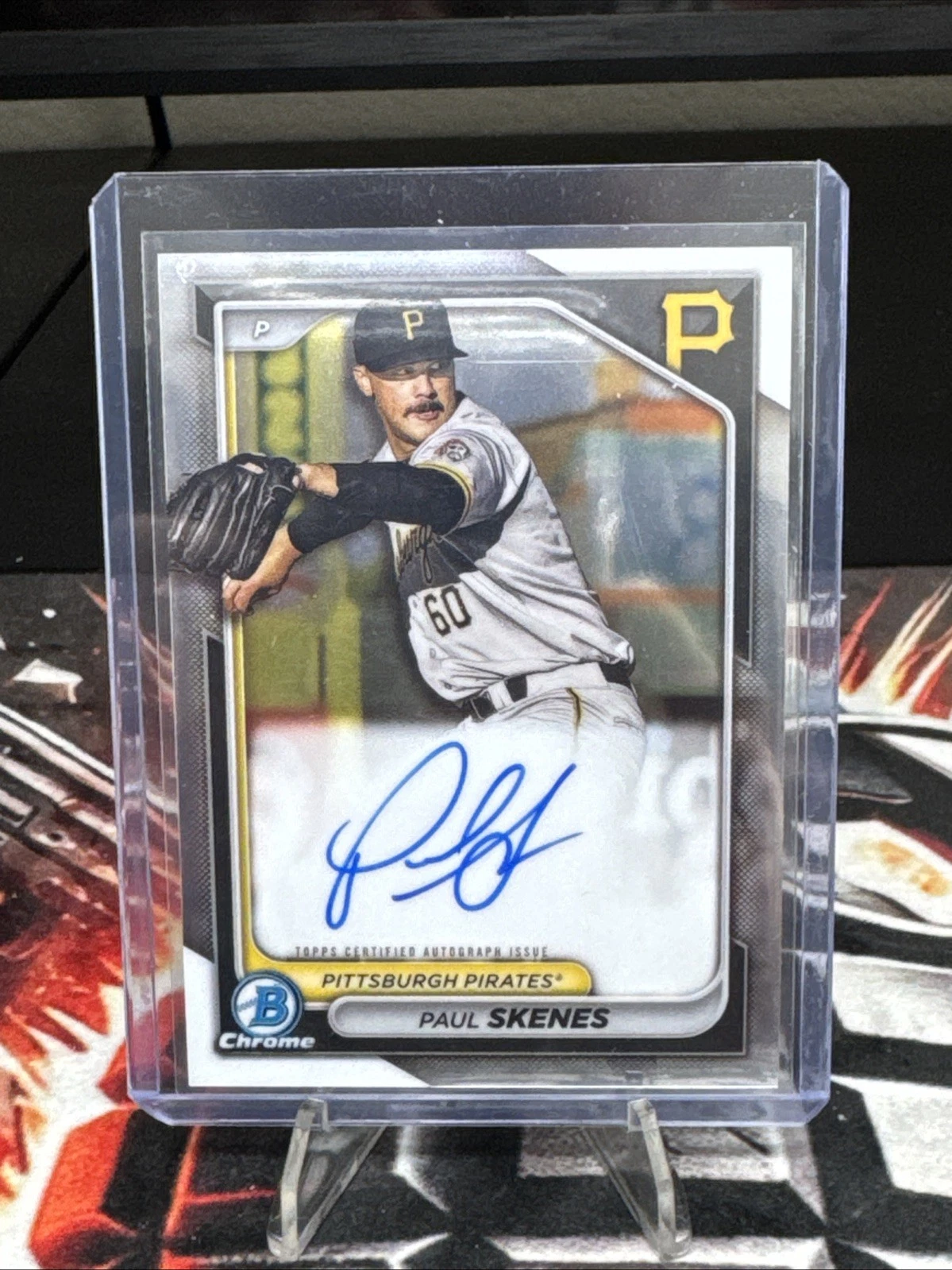 2024 Bowman Chrome Paul Skenes Prospect Auto Card #CPA-PS, Pirates STAR ⭐️