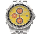 ▶️Seiko 7T32-7C70 Nagano Olympic Chronograph Quartz Yellow Dial Vintage Watch