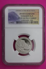 2010 S PF 70 Clad Quarter Yosemite Park ATB NGC Graded Certified Slab 476