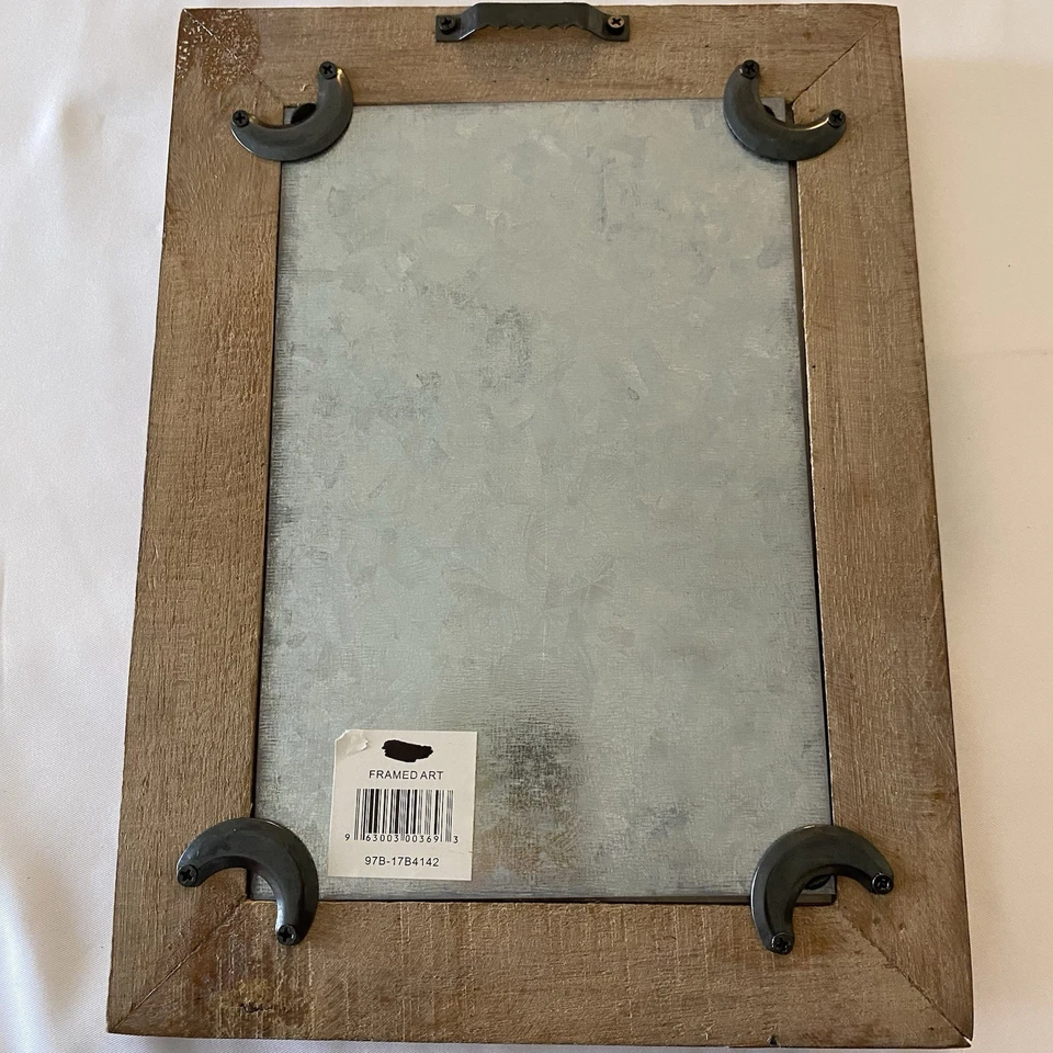 Пляж настенное искусство домашний декор ракушка и верьте деревянная рама настоящее дерево новый - Изображение 4 из 4