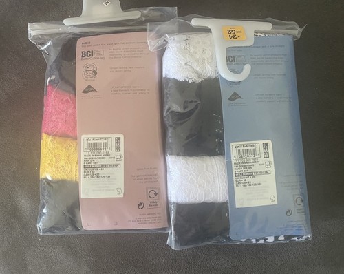 M&S Four Pairs MIDI Supersoft Lace Knickers Size 24 + Five Pairs LOW RISE SHORTS - Picture 2 of 5