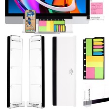 3 Pack Computer Monitor Memo Board Left/Right/Bottom Acrylic Screen Message