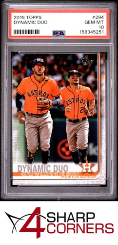 2019 TOPPS #294 JOSE ALTUVE DYNAMIC DUO PSA 10