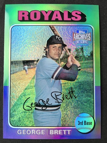 2001 Topps Archives Reserve #9 George Brett 1975 Rookie Reprint Royals HOF