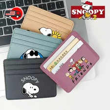 Snoopy Peanuts Passport Wallet Coin Purse Credit Card Holder ID Case Kids Gift X