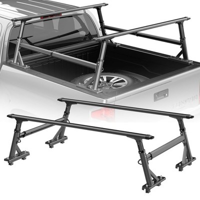 For Pickup Truck Bed Racks Rear Ladder Rack Adjustable Height Heavy Duty 1000Lbs