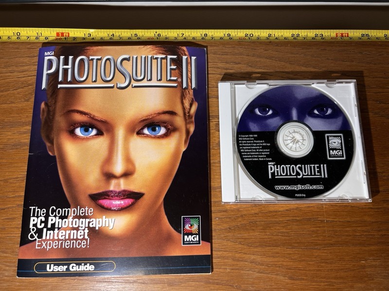 MGI Photosuite 2 II PC Image Editing Software CD ROM  & Manual Windows 95 98