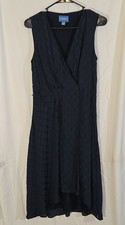 Simply Vera Vera Wang Womens Blue Navy Sleeveless Printed Dress Size S