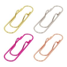10pcs Large Paper Clips Metal Paperclip Pen Clips Paperclips for Office School