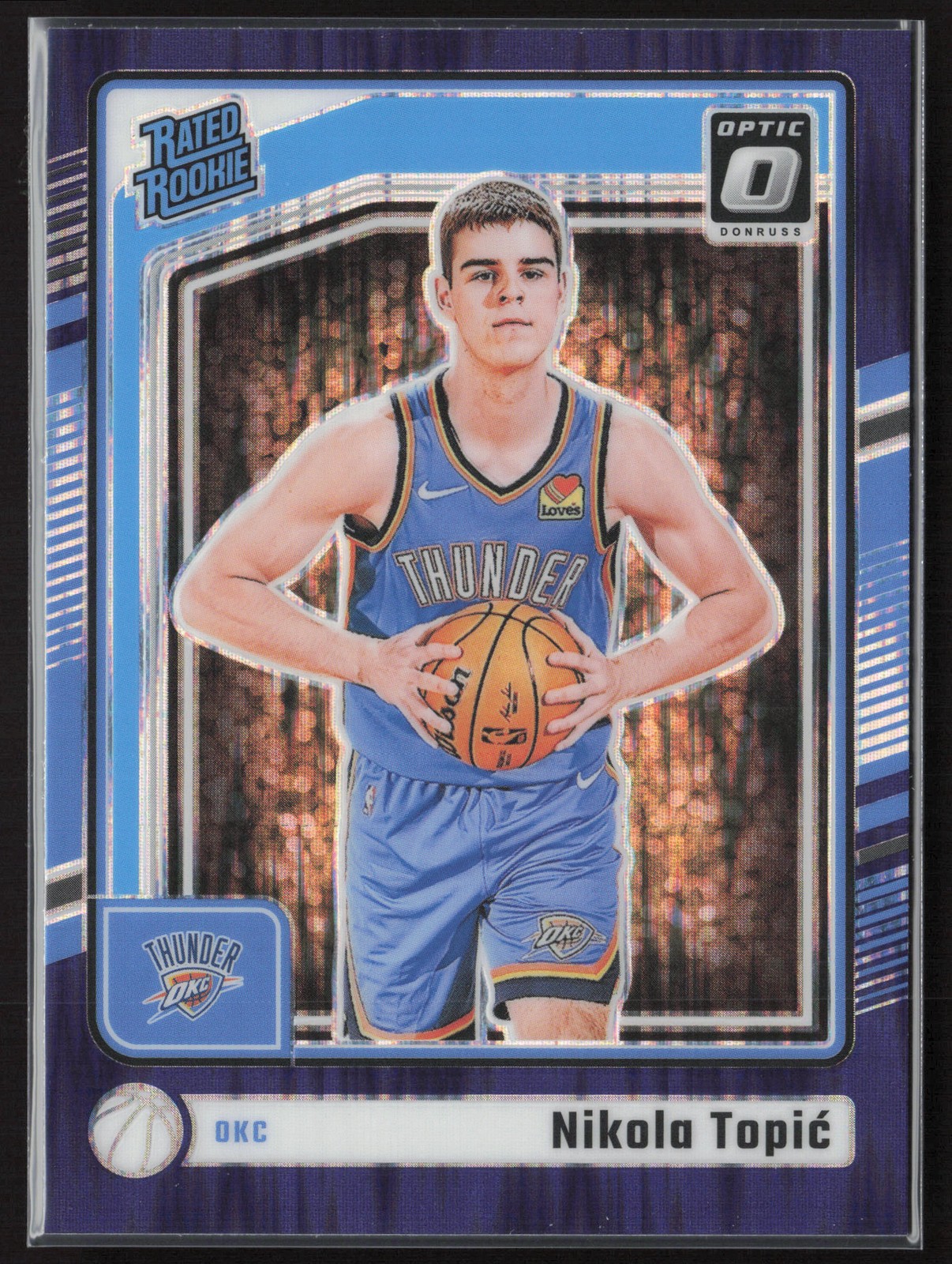 2024-25 Donruss Optic #278 Nikola Topic Purple Shock