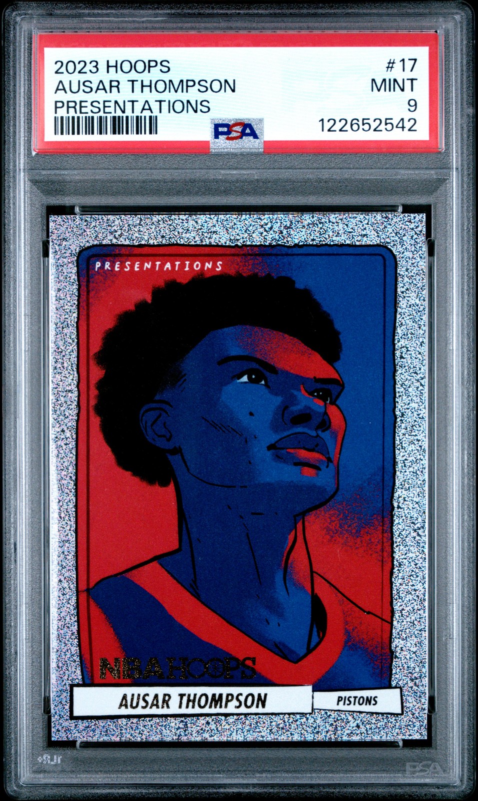 2023 PANINI NBA HOOPS PRESENTATIONS #17 AUSAR THOMPSON PSA 9
