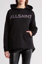 AllSaints Shadow Etienne Cotton Hoodie Size Large