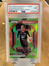2024 Panini Prizm Monopoly WNBA DeWanna Bonner #7 Neon Green Prizm /10 PSA 9