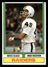 1974 Topps #39 Mike Siani - Oakland Raiders (Low Grade)