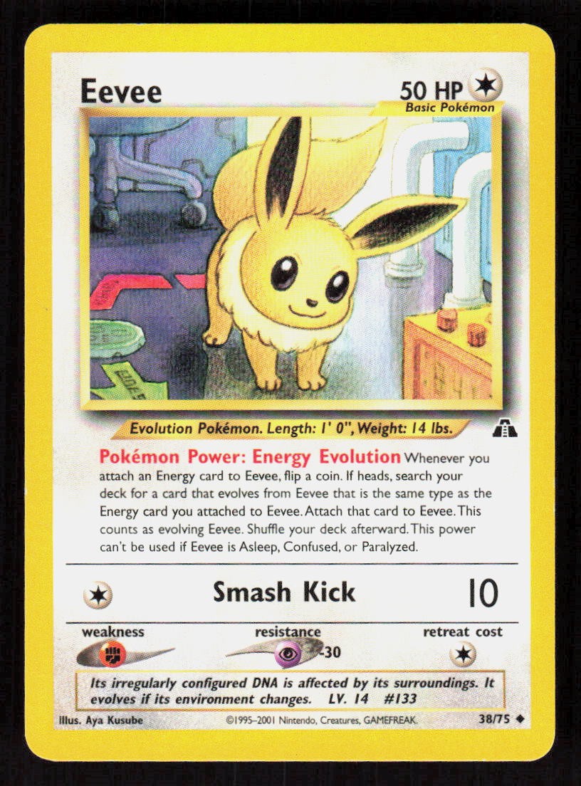 Pokemon Eevee 38/75 Unlimited Uncommon Neo Discovery (LP)