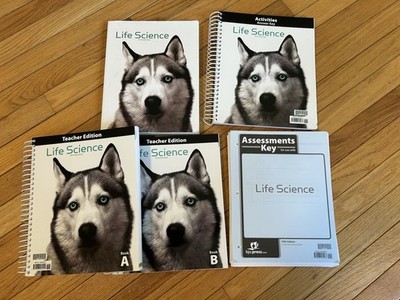 BJU Press Life Science Textbook Set, Teacher Editions A & B, Answer Key