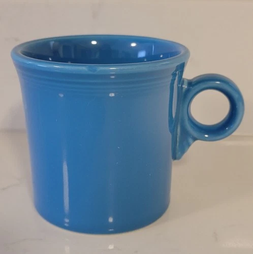 HLC Fiestaware Peacock Blue Ring Handled Mug Coffee Cup