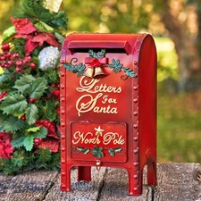 16" Tall Letters to Santa Christmas Mailbox Holiday Kids Gift Decor Free Ship US