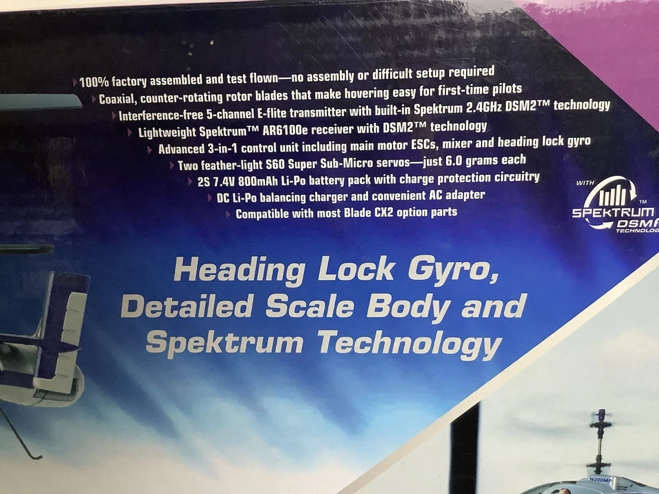 Blade CX3 MD 520N Bind-N-Fly Electric Coaxial Police RTF Helicopter FOR PARTS - Image 3 of 4