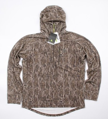 Gator Wader Waypoint Grid Fleece 1/2 Zip Hoodie Mens - Mossy Oak Size 2XL