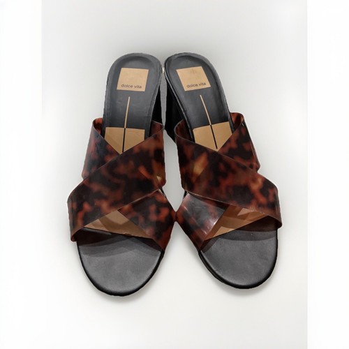 Sandali DOLCE VITA tartaruga slip on tacco alto blocco taglia 9 stampa tartaruga🔥 - Foto 4 di 17