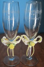 HALLMARK WEDDING TOASTING GLASSES