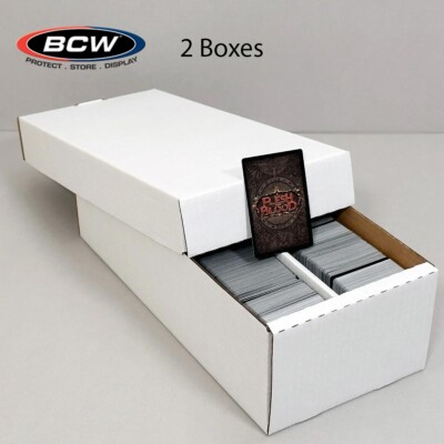 5 BCW Card Shoe Boxes 1600 Count Sport / Gaming Cards / Coin Slabs Storage 3x4''