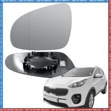 Kia Sportage Left Passenger wing mirror glass 2016-2021 side Wide angle Heated
