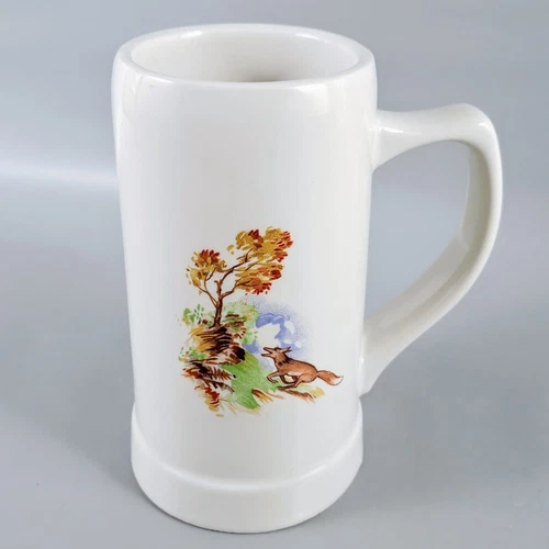 Vintage Hall Fox Stoneware Ceramic Mug Stein