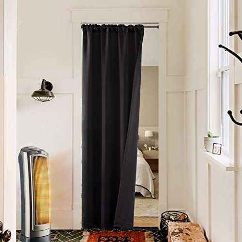 Door Curtain For Doorway Privacycloset Curtains For Bedroom Closet Doorfaux Acco - Picture 8 of 8