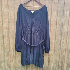 Ava & Viv Black Flounce Above The Knee Ballon Sleeve Dress Womens Size 2X