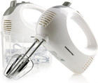 5-Speed Electric Hand Mixer with Stainless Steel Mixing Whisk, Snap-On Storage C