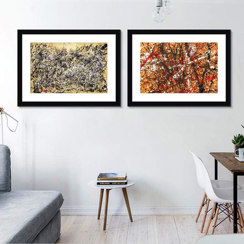 Combo Painting 2 Pieces by Jackson Pollock Framed Canvas Giclee Print Series#10 - Picture 15 of 17