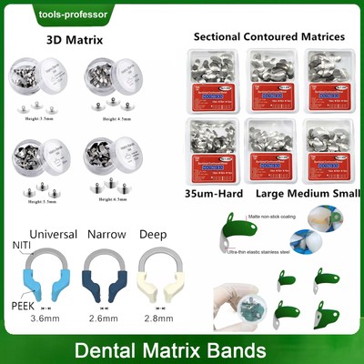 Dental Titanium Ring Sectional Matrix Band System Fit Palodent V3 Garrison Clamp