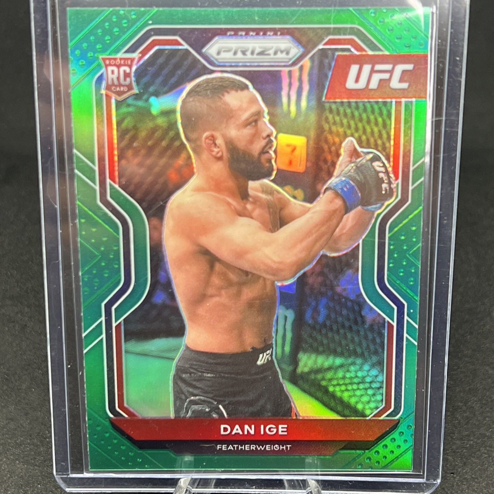 2021 Panini Prizm UFC #70 Dan Ige Rookie Green Prizm