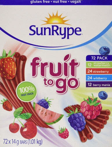 SunRype Fruit to Go Snack Variety Pack of 72 Imported from Canada