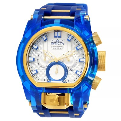 #ad Invicta Men#x27;s 52mm Bolt Magnum Anatomic Gold Chronograph Dual Time Watch 29998 $229.99