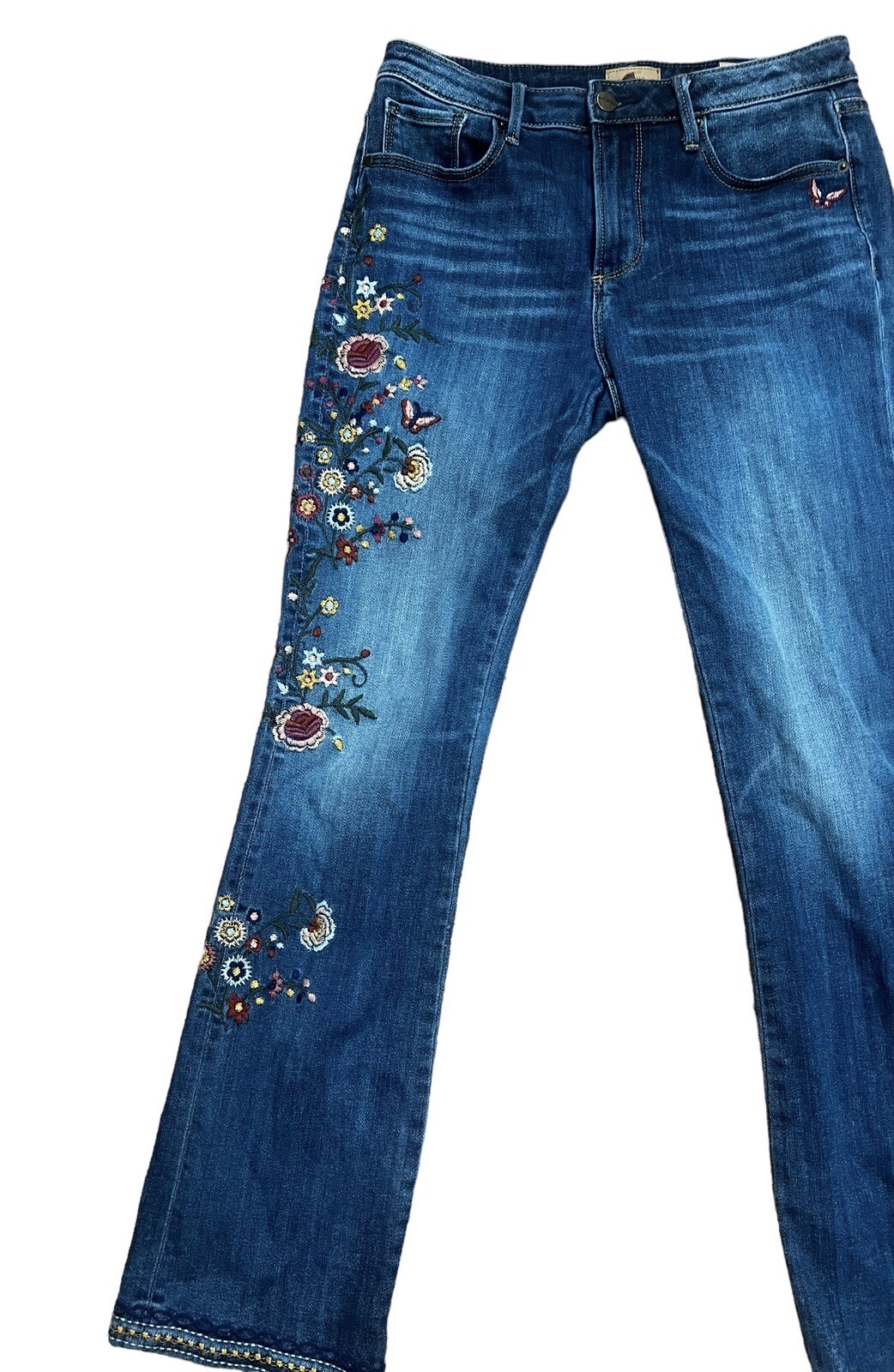 Driftwood Kelly Jeans Floral Butterfly Garden Embroidered Bootcut 29 eBay