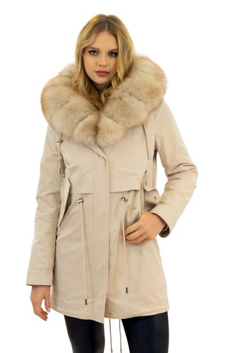 Winterjacke Wintermantel Pelzjacke Winter Parka mit Pelz Fell Echtfell Echtpelz - Bild 15 von 15