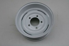4 WHITE 8" Extra Wide 16" Steel Wheels Land Rover Defender 90/110 1983 to 2016