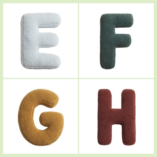 English Letters Pillow Soft Initial Throw Cushion Decorative Alphabet Pillo Q6B1 - Picture 8 of 47