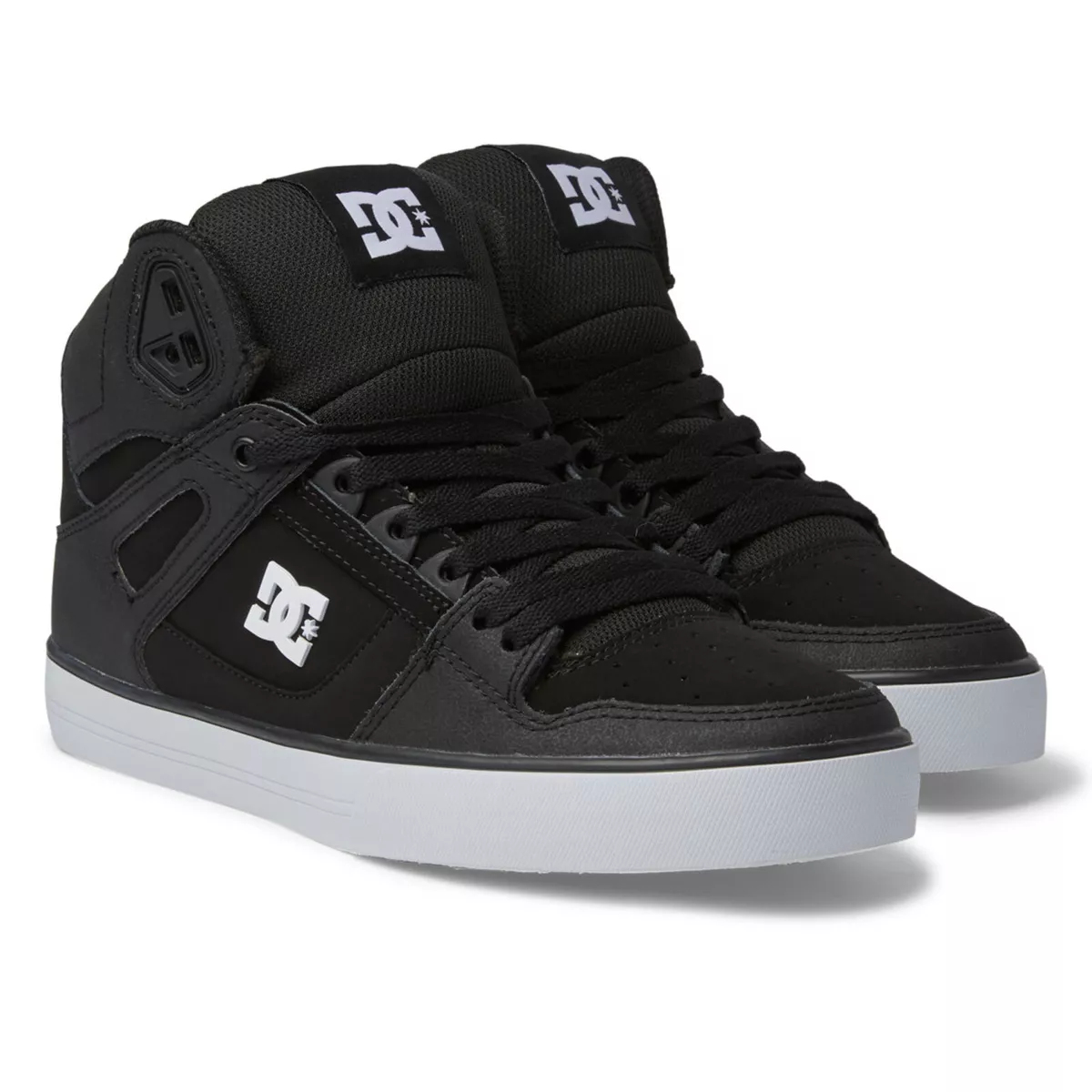 DC Shoes Men\'s Pure Black/Black/White Hi Top Sneaker Shoes Clothing Apparel  S... | eBay