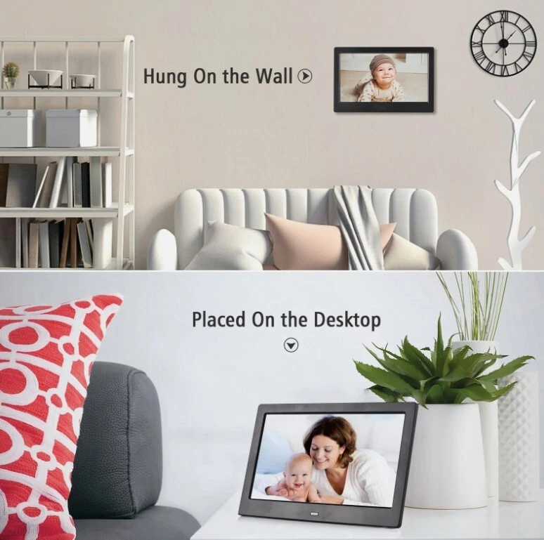 10.1 Inch Photo Frame Digital Desktop Electronic Album IPS Christmas Gift UK - Image 4 of 4