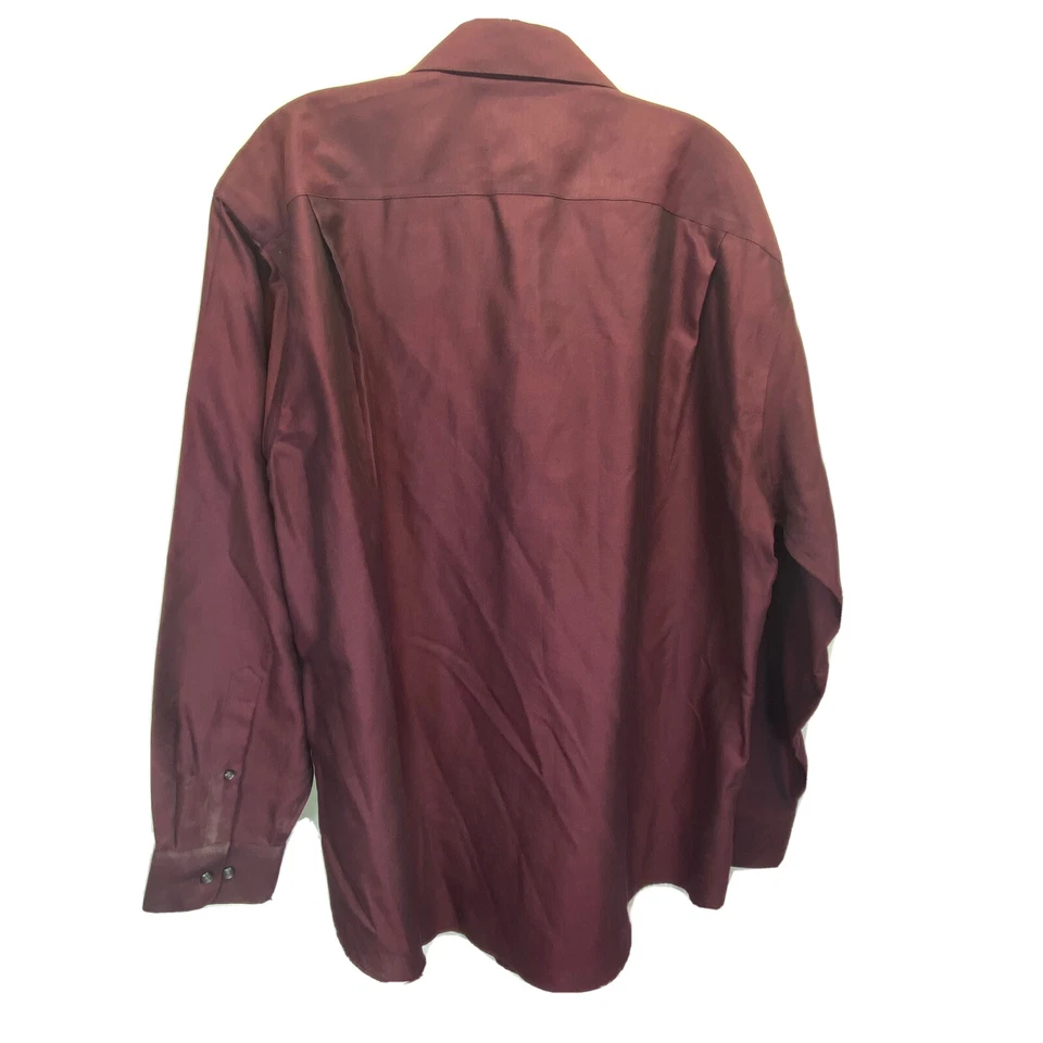 Camisa de vestir Pronto Uomo para hombre 17 - 34/35 granate sin planchar manga larga Foto 2 de 4