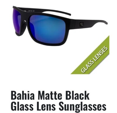 Salt Life Bahia Matte Black Mirror Blue Glass Lens MSRP $229Live Salty