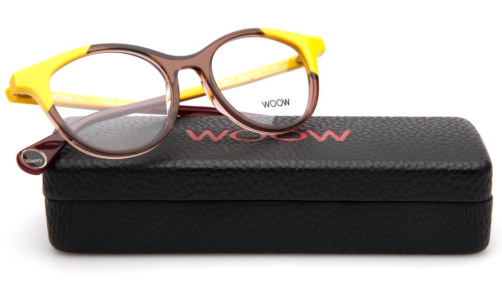 NEW WOOW Marry Me 4 Col 1331 Brown Yellow EYEGLASSES FRAME 48-18-140 ...